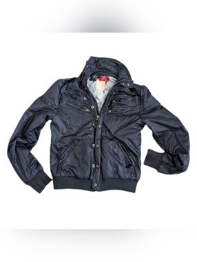 Vintage Diesel Women's Nylon Motorcycle Jacket Size Large